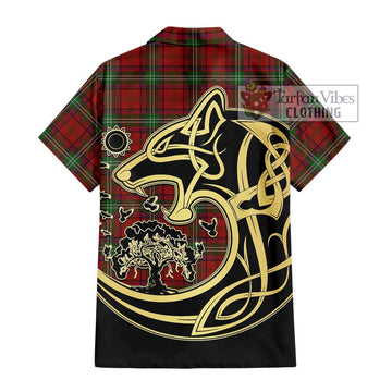 Seton Tartan Hawaiian Shirt with Family Crest Celtic Wolf Style - Tartan Vibes Clothing