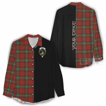 Seton Tartan Women's Casual Shirt with Family Crest and Half Of Me Style - Tartan Vibes Clothing