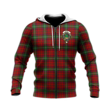 Seton Tartan Knitted Hoodie with Family Crest