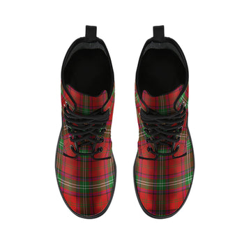 Seton Tartan Leather Boots - Tartan Vibes Clothing