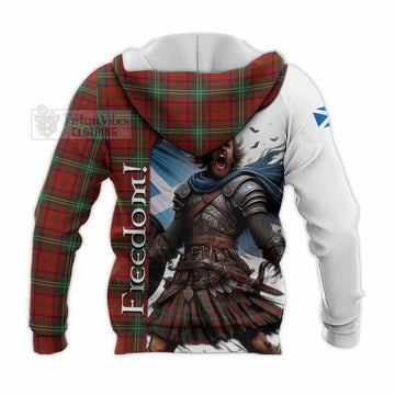 Seton Crest Tartan Knitted Hoodie Inspired by the Freedom of Scottish Warrior - Tartan Vibes Clothing