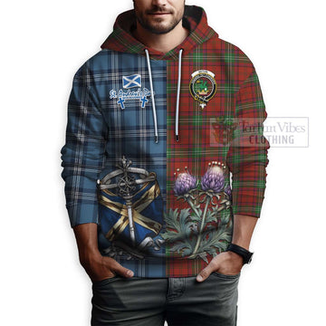 Seton Tartan Hoodie Happy St. Andrew's Day Half Tartan Style - Tartan Vibes Clothing