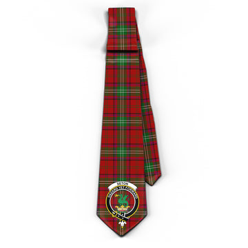 Seton Tartan Classic Necktie with Family Crest