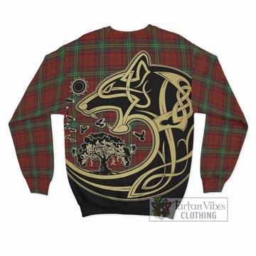 Seton Tartan Sweatshirt with Family Crest Celtic Wolf Style - Tartan Vibes Clothing