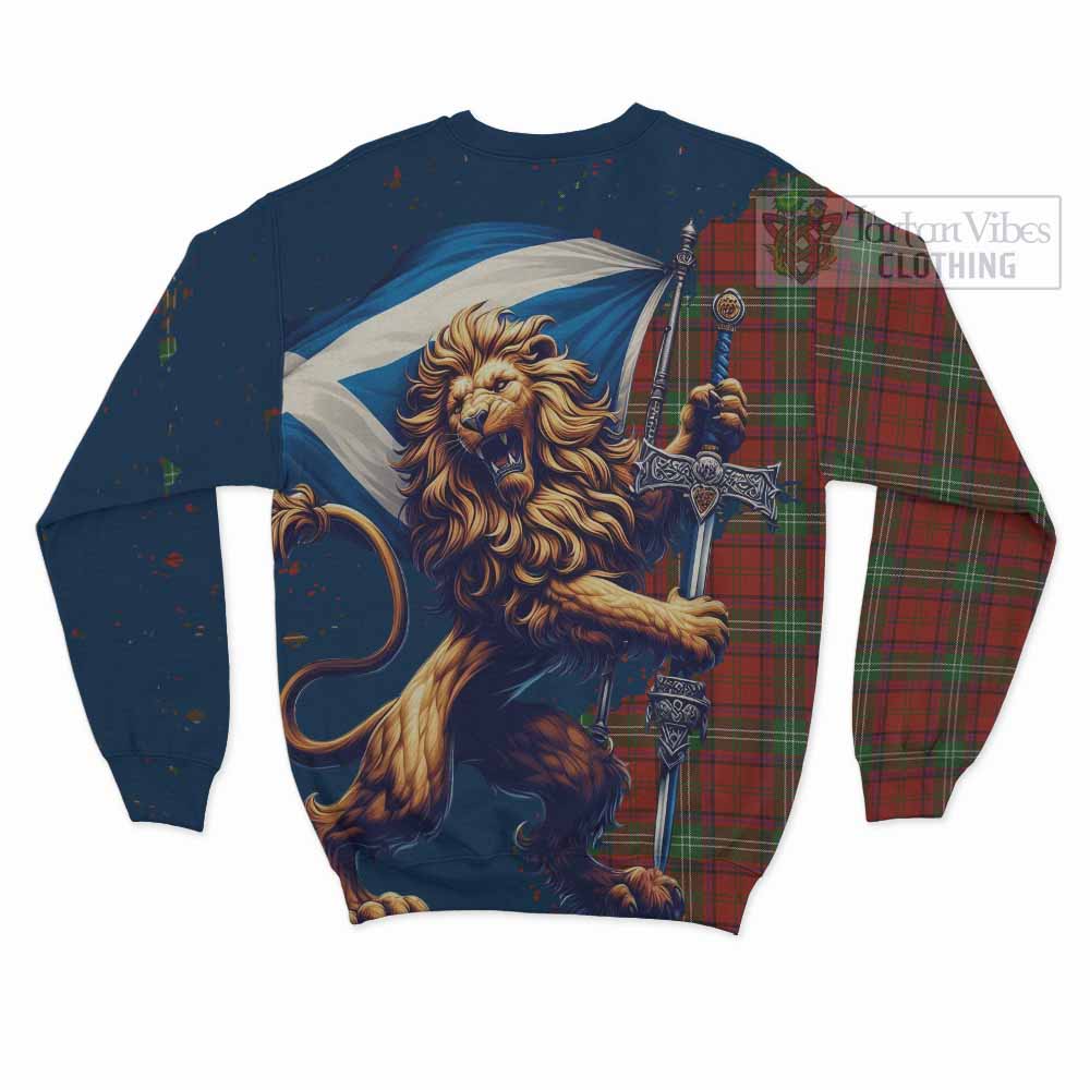 Seton Tartan Family Crest Sweatshirt with Scottish Majestic Lion - Tartan Vibes Clothing