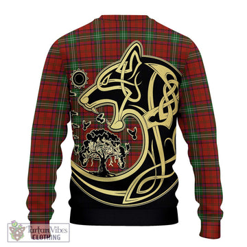Seton Tartan Ugly Sweater with Family Crest Celtic Wolf Style - Tartan Vibes Clothing