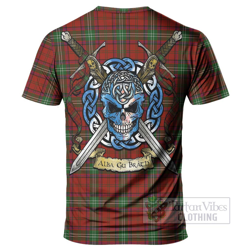 Seton Tartan T-Shirt with Family Crest Celtic Skull Style - Tartan Vibes Clothing