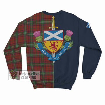 Seton Tartan Sweatshirt Alba with Scottish Lion Royal Arm Half Style - Tartan Vibes Clothing
