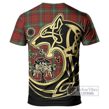 Seton Tartan T-Shirt with Family Crest Celtic Wolf Style - Tartan Vibes Clothing