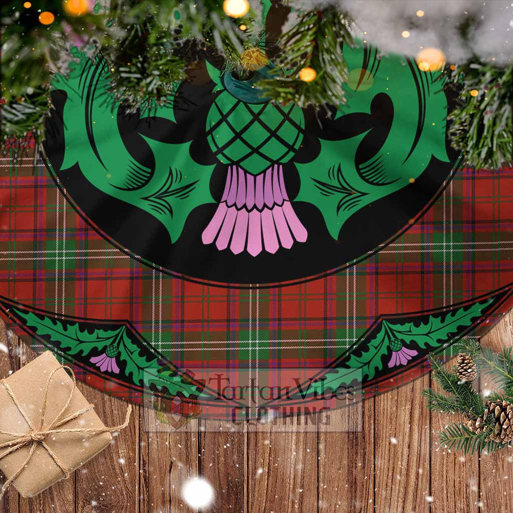 Seton Tartan Christmas Tree Skirt Scottish Thistle Style - Tartan Vibes Clothing