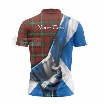Seton Tartan Zipper Polo Shirt with Family Crest Scotland Patriotic Style - Tartan Vibes Clothing
