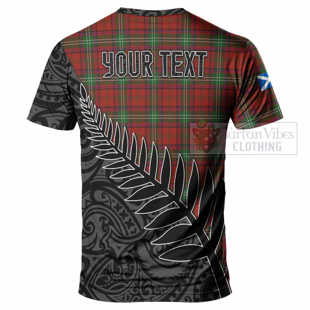 Seton Crest Tartan T-Shirt with New Zealand Silver Fern Half Style - Tartan Vibes Clothing