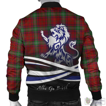 Seton Tartan Bomber Jacket with Alba Gu Brath Regal Lion Emblem - Tartan Vibes Clothing