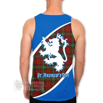 Seton Family Crest Tartan Men's Tank Top Celebrate Saint Andrew's Day in Style - Tartan Vibes Clothing