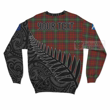 Seton Crest Tartan Sweatshirt with New Zealand Silver Fern Half Style - Tartan Vibes Clothing