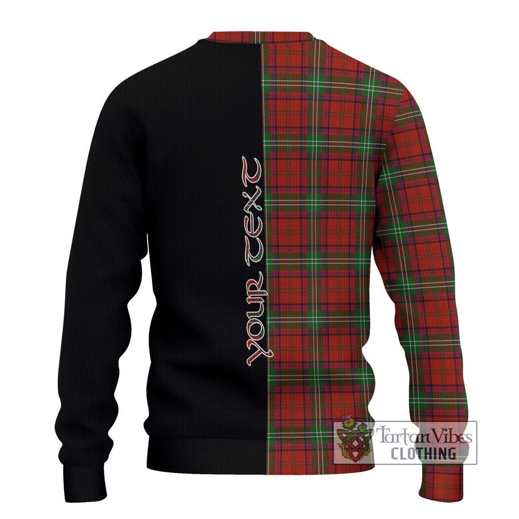 Seton Tartan Ugly Sweater with Family Crest and Half Of Me Style - Tartan Vibes Clothing