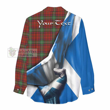 Seton Tartan Women's Casual Shirt with Family Crest Scotland Patriotic Style - Tartan Vibes Clothing