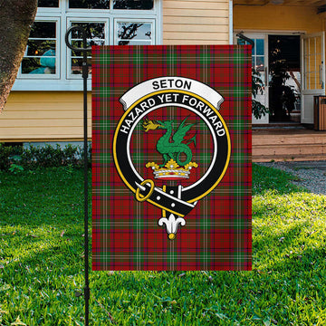 Seton Tartan Garden Flag with Family Crest Garden Flag - Tartan Vibes Clothing