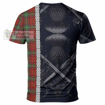 Seton Tartan T-Shirt with Family Crest Cross Sword Thistle Celtic Vibes - Tartan Vibes Clothing