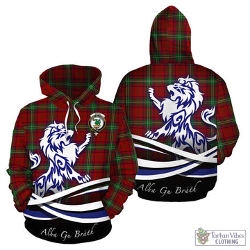 Seton Tartan Hoodie with Alba Gu Brath Regal Lion Emblem - Tartan Vibes Clothing