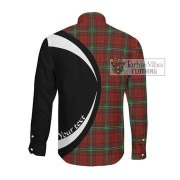 Seton Tartan Long Sleeve Button Up with Family Crest Circle Style Men's Shirt - Tartan Vibes Clothing