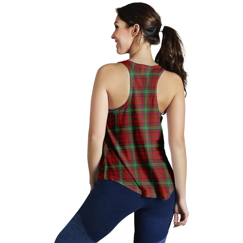 Seton Tartan Women Racerback Tanks with Family Crest - Tartan Vibes Clothing