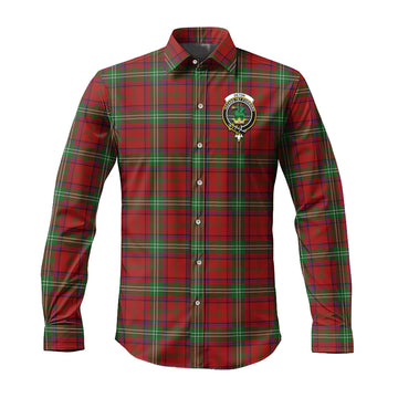 Seton Tartan Long Sleeve Button Up Shirt with Family Crest Men's Shirt - Tartan Vibes Clothing