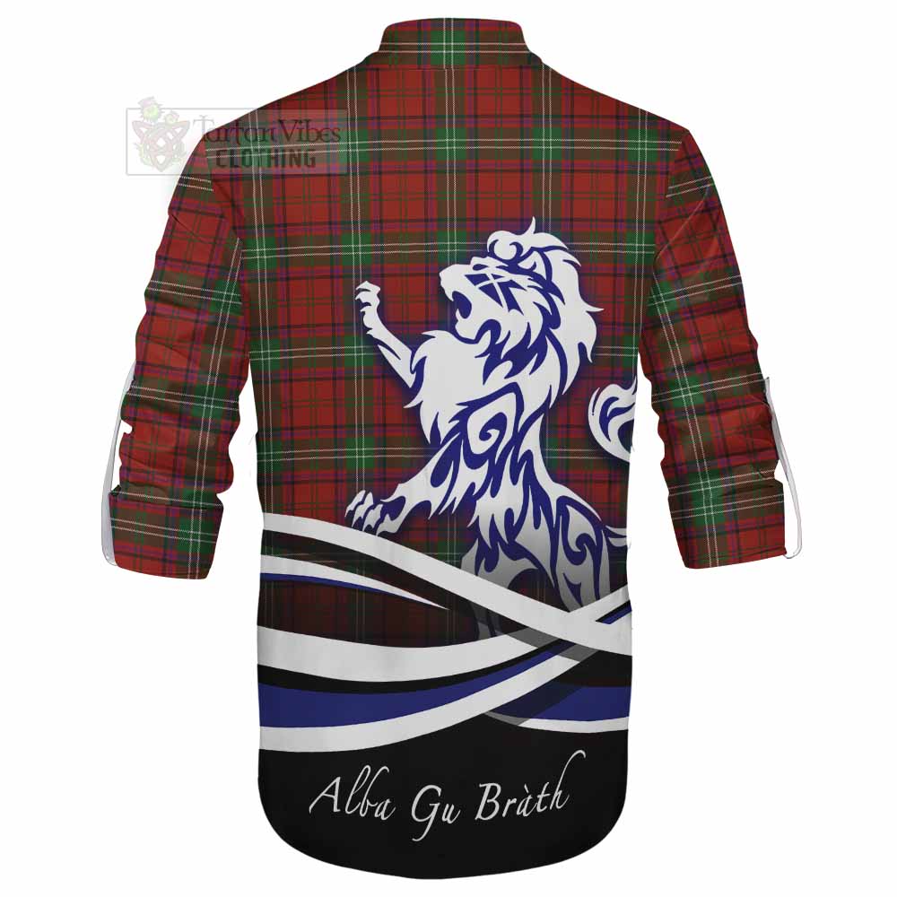 Seton Tartan Ghillie Kilt Shirt with Alba Gu Brath Regal Lion Emblem - Tartan Vibes Clothing