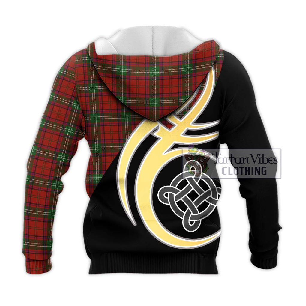 Seton Tartan Knitted Hoodie with Family Crest and Celtic Symbol Style - Tartan Vibes Clothing