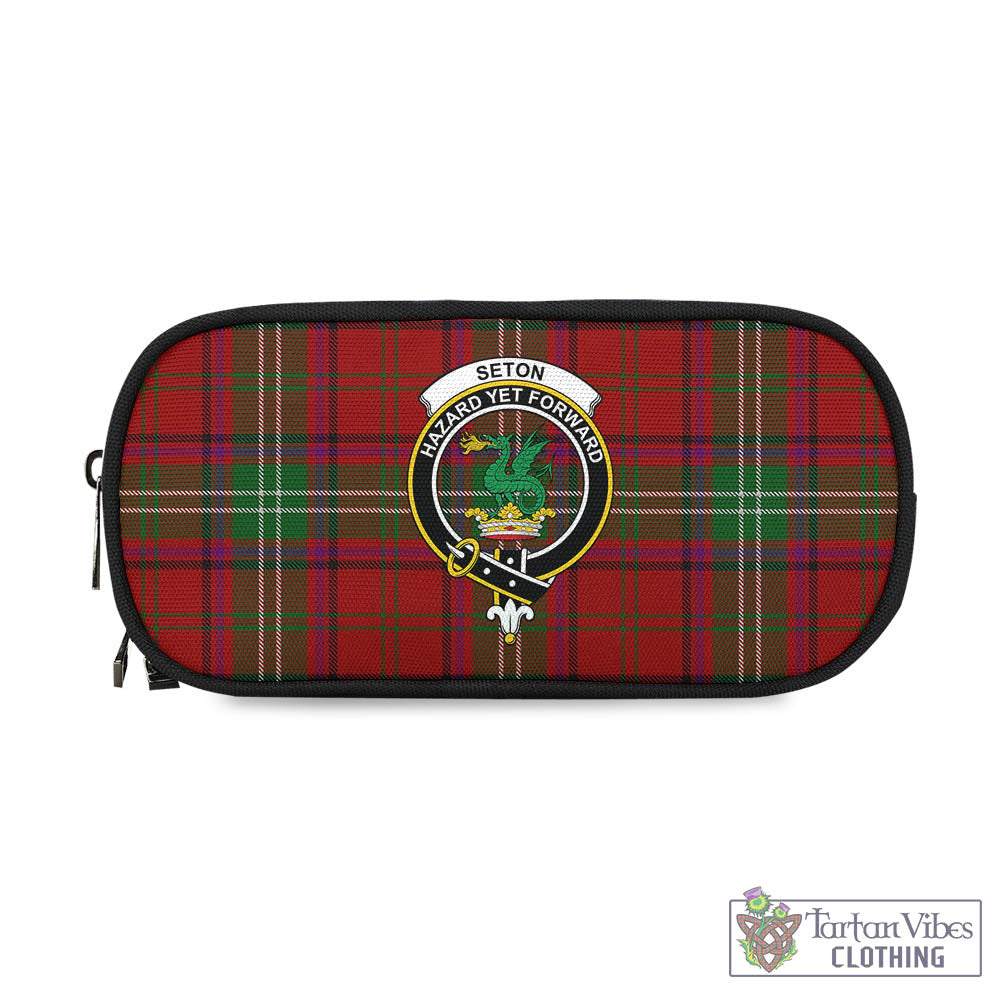 Seton Tartan Pen and Pencil Case with Family Crest - Tartan Vibes Clothing
