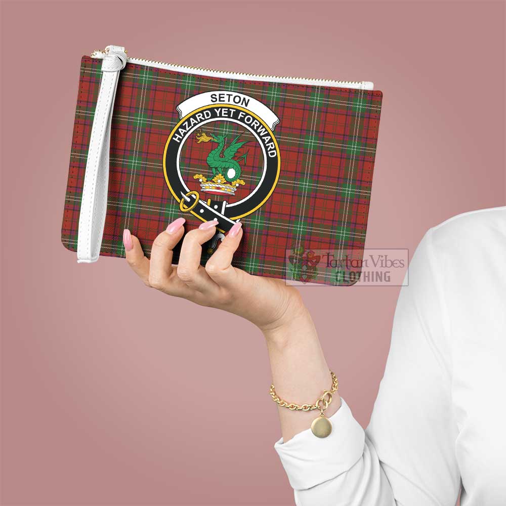 Tartan Vibes Clothing Seton Family Crest Tartan Clutch Bag