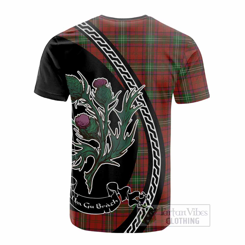 Seton Family Crest Tartan Cotton T-shirt Alba Thistle Inspired - Tartan Vibes Clothing