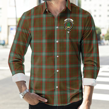 Seton Hunting Tartan Long Sleeve Button Up Shirt with Family Crest