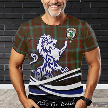 Seton Hunting Tartan T-Shirt with Alba Gu Brath Regal Lion Emblem