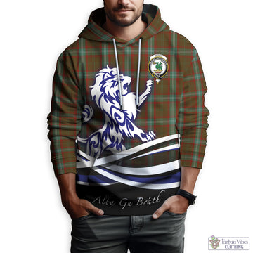 Seton Hunting Tartan Hoodie with Alba Gu Brath Regal Lion Emblem