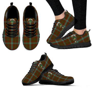Seton Hunting Tartan Sneakers with Family Crest