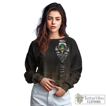 Seton Hunting Tartan Sweatshirt Featuring Alba Gu Brath Family Crest Celtic Inspired