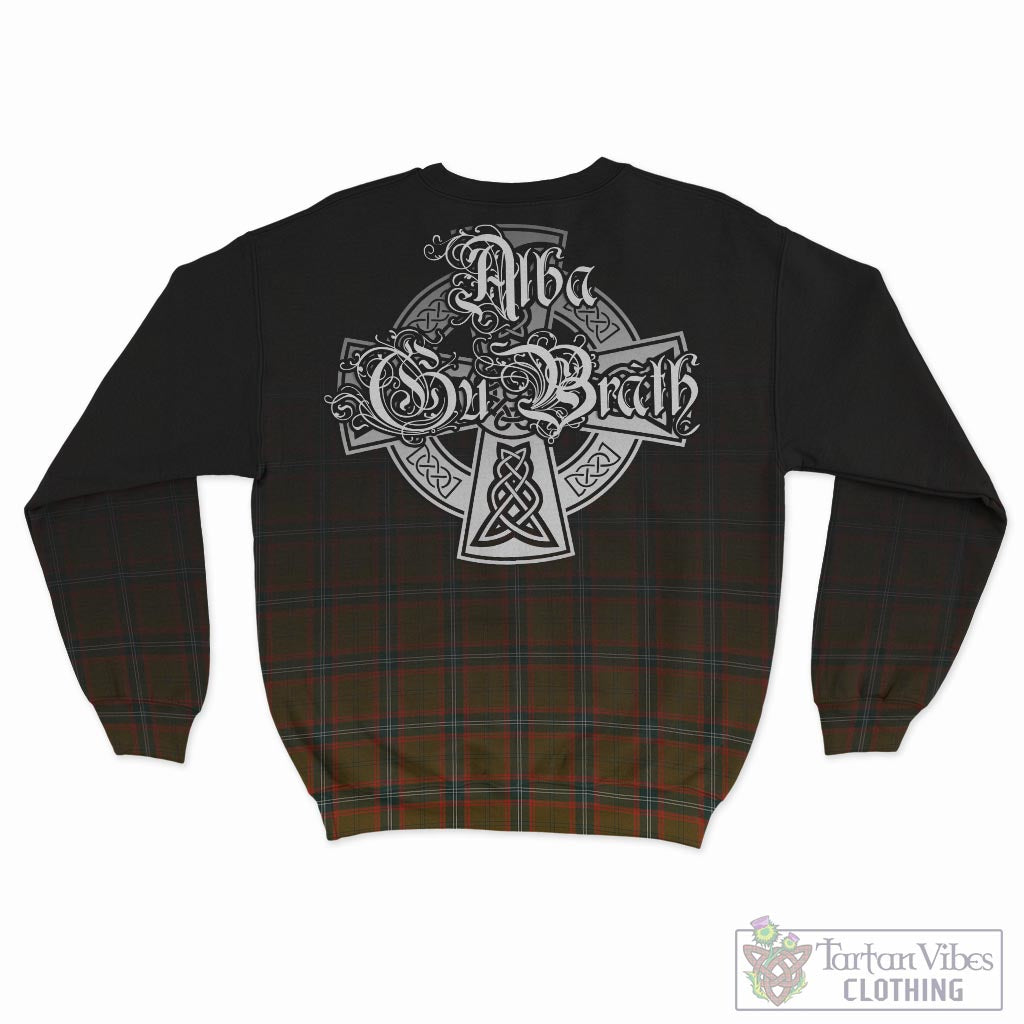 Tartan Vibes Clothing Seton Hunting Modern Tartan Sweatshirt Featuring Alba Gu Brath Family Crest Celtic Inspired
