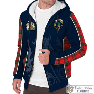 Seton Modern Tartan Sherpa Hoodie with Family Crest and Scottish Thistle Vibes Sport Style