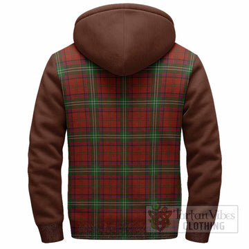 Seton Tartan Accent Sherpa Hoodie with Family Crest