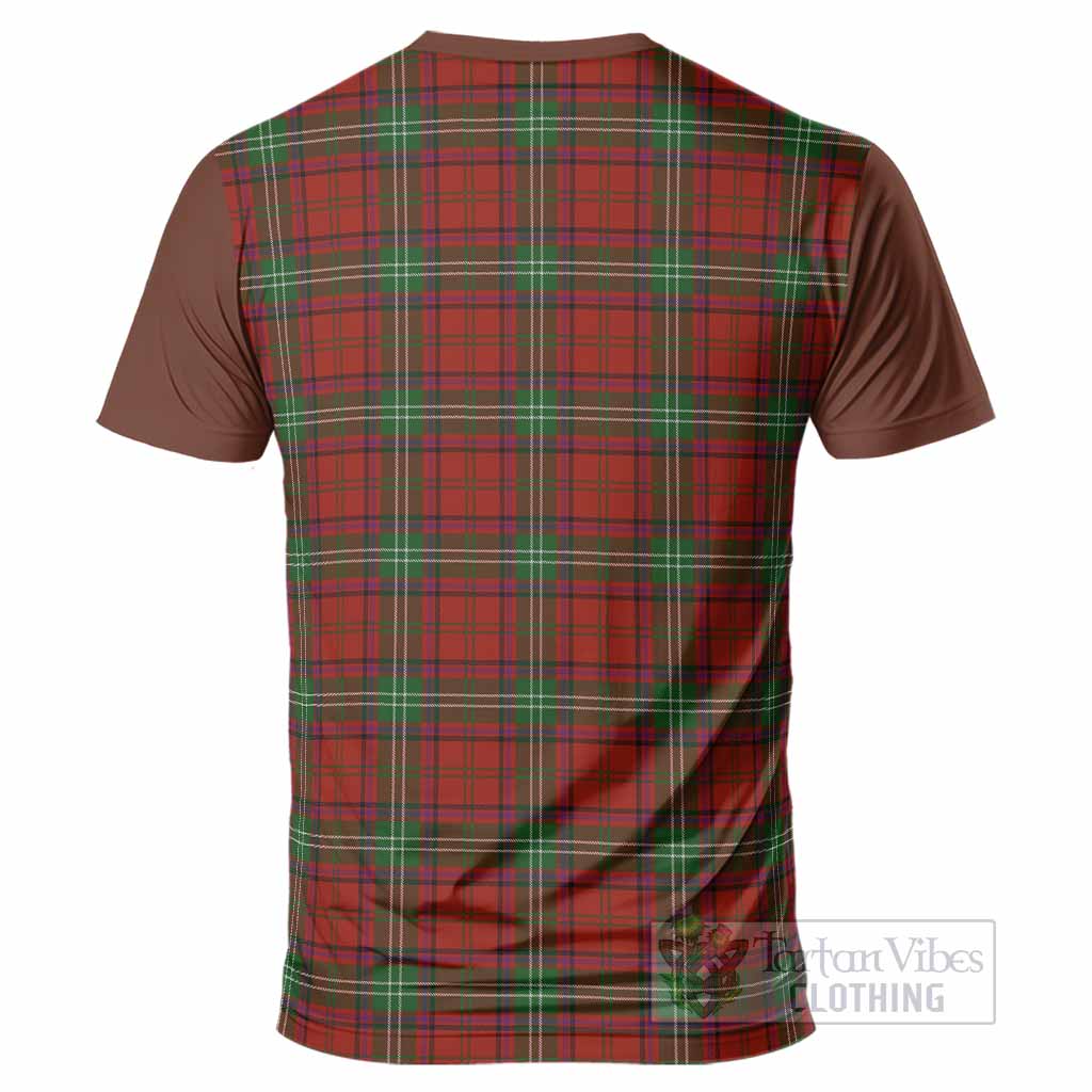 Seton Tartan Accent T-Shirt with Family Crest