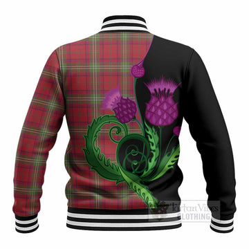 Seton Tartan Baseball Jacket Traditional Scottish Thistle