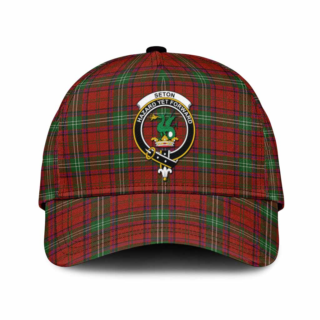 Seton Tartan Classic Cap with Family Crest