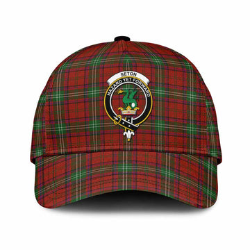 Seton Tartan Classic Cap with Family Crest