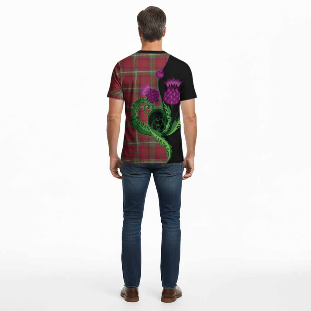 Seton Tartan Cotton T-shirt Traditional Scottish Thistle