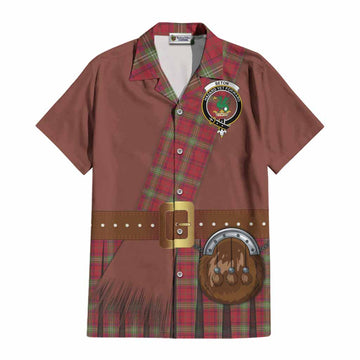 Seton Tartan Crest Cotton Hawaiian Shirt Kilt Costume Style