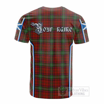 Seton Tartan Crest Cotton T-shirt Scotland Coat of Arm Flag Style