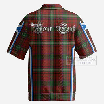 Seton Tartan Crest Men’s Polo Sweater Top Scotland Coat of Arm Flag Style