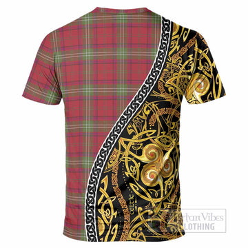 Seton Tartan Crest T-Shirt Celtic Knot and Triple Trickle Spiral Symbols