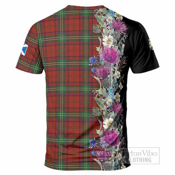 Seton Tartan Crest Thistle Floral T-Shirt - Tartan Vibes Clothing